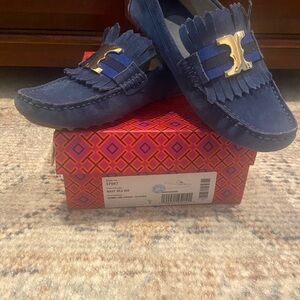 Tory Burch Navy Blue Suede - Gemini Link Driver